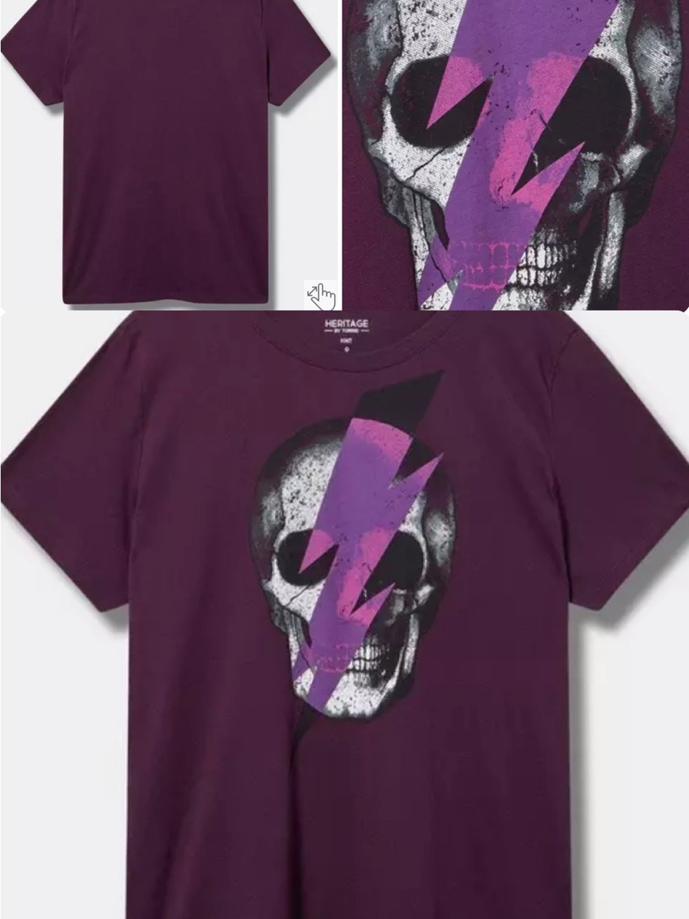Torrid •skull bolt classic fit heritage crew tee